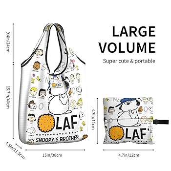 Amazon.co.jp: [Folitobuy] エコバッグ スヌーピー オラフ エコ